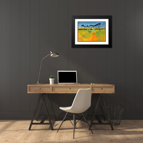 Suffolk Scots Black Modern Wood Framed Art Print with Double Matting by Bailey, Paul