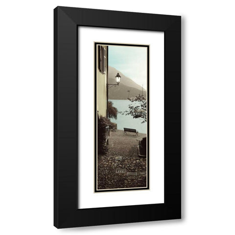 Panchina di Lago Black Modern Wood Framed Art Print with Double Matting by Blaustein, Alan