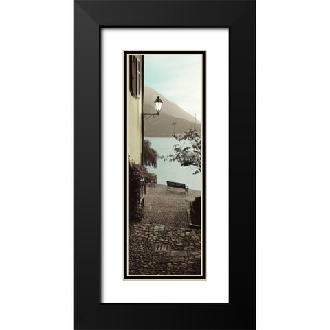 Panchina di Lago Black Modern Wood Framed Art Print with Double Matting by Blaustein, Alan