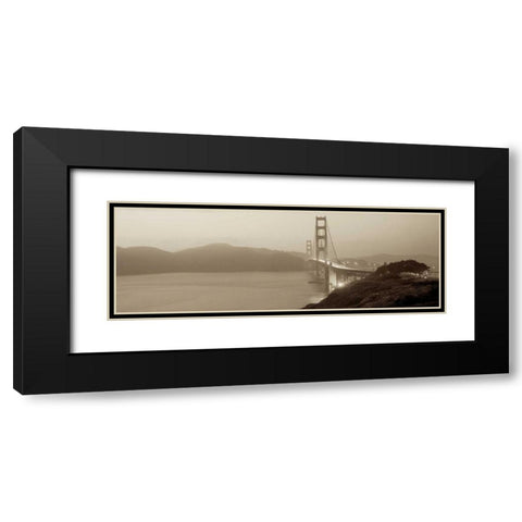 Bridge Illuminated Black Modern Wood Framed Art Print with Double Matting by Blaustein, Alan