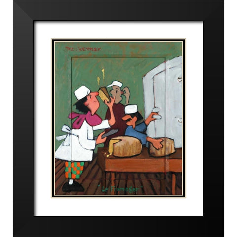 Le Fromager Black Modern Wood Framed Art Print with Double Matting by Bentley, Robert Dewar