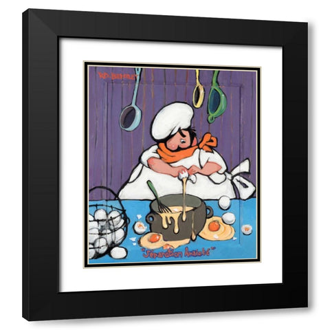 Separation Anxiety Black Modern Wood Framed Art Print with Double Matting by Bentley, Robert Dewar