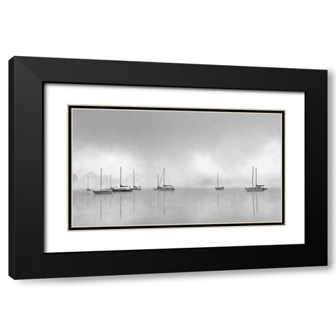 Hoist the Sails Black Modern Wood Framed Art Print with Double Matting by Bell, Nicholas