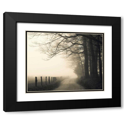 Hyatt Lane Black Modern Wood Framed Art Print with Double Matting by Bell, Nicholas