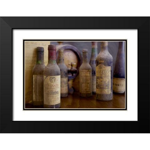 Antico Cantina Toscana Black Modern Wood Framed Art Print with Double Matting by Blaustein, Alan
