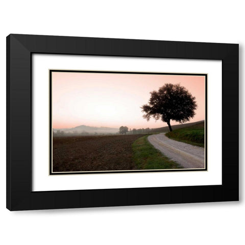 Toscana Valle No.1 Black Modern Wood Framed Art Print with Double Matting by Blaustein, Alan