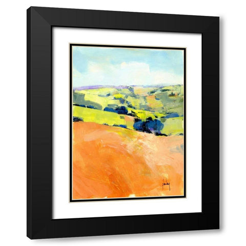 Downland One Black Modern Wood Framed Art Print with Double Matting by Bailey, Paul