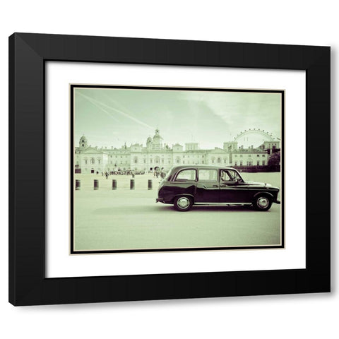 Day Out London Black Modern Wood Framed Art Print with Double Matting by Bevan, Keri