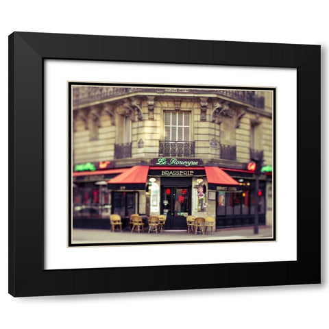Paris La Rouerge Black Modern Wood Framed Art Print with Double Matting by Bevan, Keri