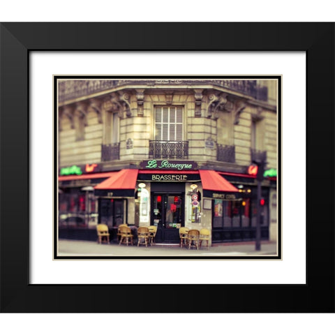 Paris La Rouerge Black Modern Wood Framed Art Print with Double Matting by Bevan, Keri