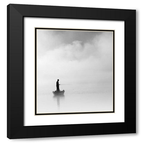 The Abyss Fisher Black Modern Wood Framed Art Print with Double Matting by Bell, Nicholas