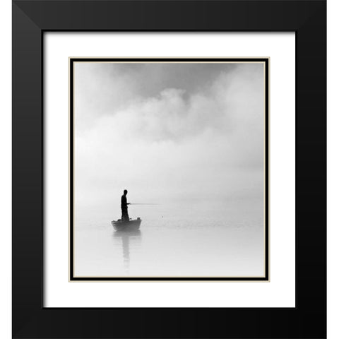 The Abyss Fisher Black Modern Wood Framed Art Print with Double Matting by Bell, Nicholas