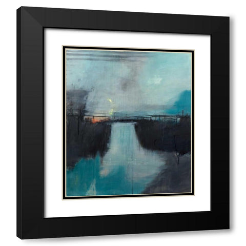 Lake Anywhere Black Modern Wood Framed Art Print with Double Matting by Brix, Sidsel