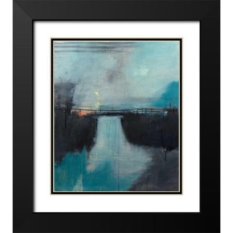 Lake Anywhere Black Modern Wood Framed Art Print with Double Matting by Brix, Sidsel