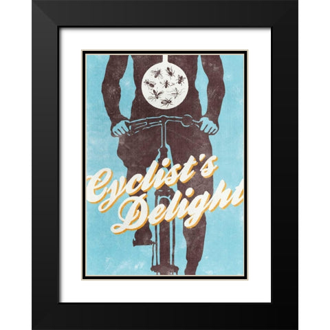 Cyclistâ€™s Delight Black Modern Wood Framed Art Print with Double Matting by Beer, Hannes