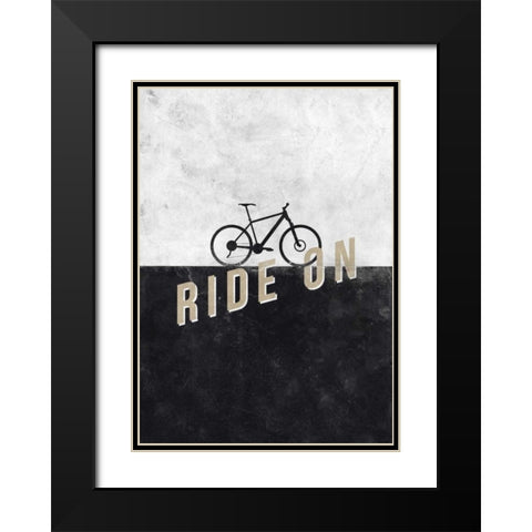 Ride On Black Modern Wood Framed Art Print with Double Matting by Beer, Hannes