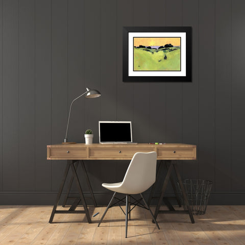 Daybreak Black Modern Wood Framed Art Print with Double Matting by Bailey, Paul