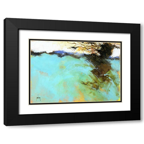 Deep Snow Black Modern Wood Framed Art Print with Double Matting by Bailey, Paul