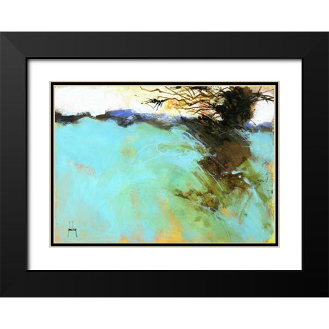 Deep Snow Black Modern Wood Framed Art Print with Double Matting by Bailey, Paul