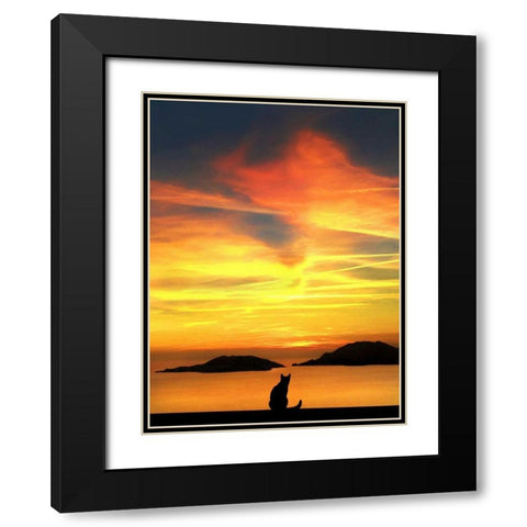 Contemplation Black Modern Wood Framed Art Print with Double Matting by Bertelli, Jon