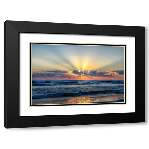 Radiant Dawn Black Modern Wood Framed Art Print with Double Matting by Burdick, Chuck