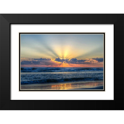 Radiant Dawn Black Modern Wood Framed Art Print with Double Matting by Burdick, Chuck