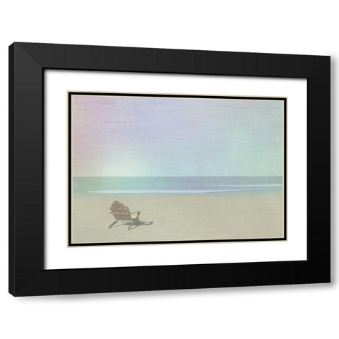Serene Beach Black Modern Wood Framed Art Print with Double Matting by Bay, Noah