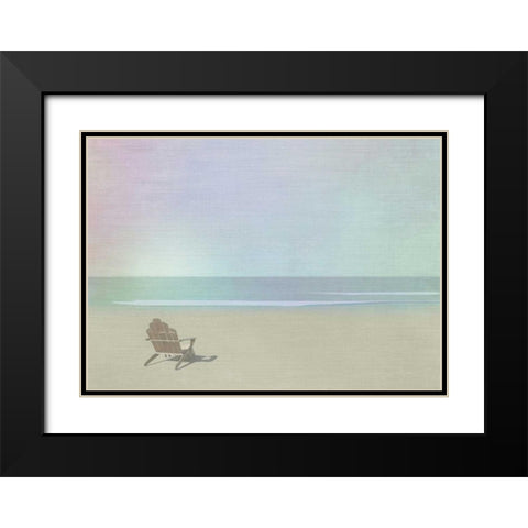 Serene Beach Black Modern Wood Framed Art Print with Double Matting by Bay, Noah