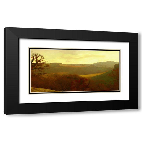 Rolling Hills Black Modern Wood Framed Art Print with Double Matting by Bay, Noah