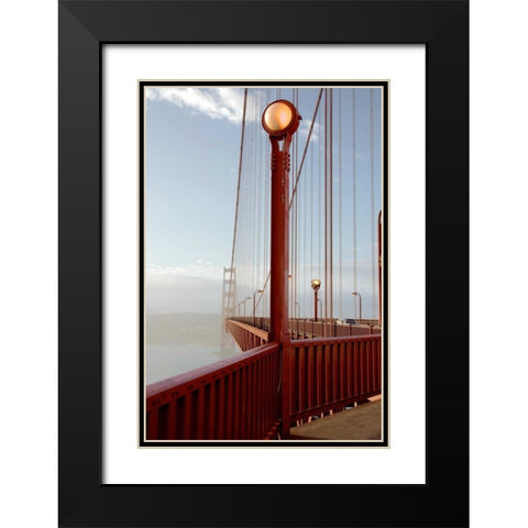 Art Deco Lamposts #4 Black Modern Wood Framed Art Print with Double Matting by Blaustein, Alan