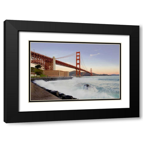 Golden Gate Bridge at Dawn Black Modern Wood Framed Art Print with Double Matting by Blaustein, Alan