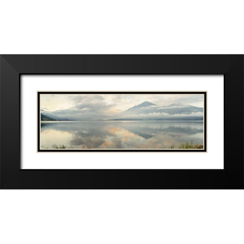 Gravedonna Lake Vista Black Modern Wood Framed Art Print with Double Matting by Blaustein, Alan