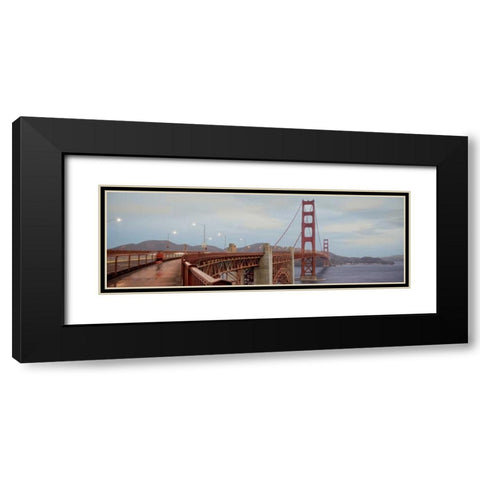 Morning Ride on the Bridge #2 Black Modern Wood Framed Art Print with Double Matting by Blaustein, Alan