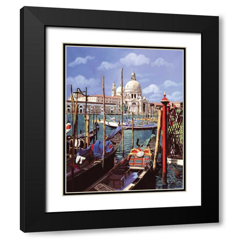 Chiesa Della Salute Black Modern Wood Framed Art Print with Double Matting by Borelli, Guido