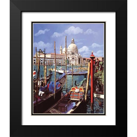 Chiesa Della Salute Black Modern Wood Framed Art Print with Double Matting by Borelli, Guido