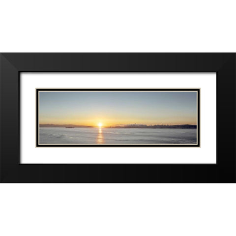 Sunrise Vista on the Bay Black Modern Wood Framed Art Print with Double Matting by Blaustein, Alan