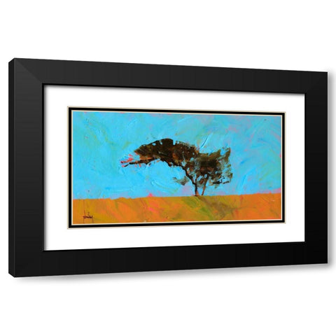 Desert Tree Black Modern Wood Framed Art Print with Double Matting by Bailey, Paul