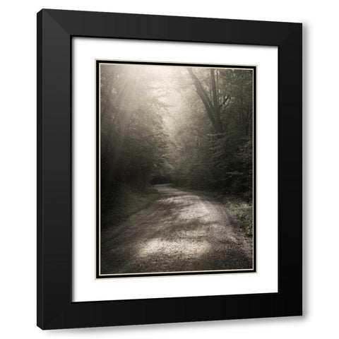 Back Country Road Black Modern Wood Framed Art Print with Double Matting by Bell, Nicholas