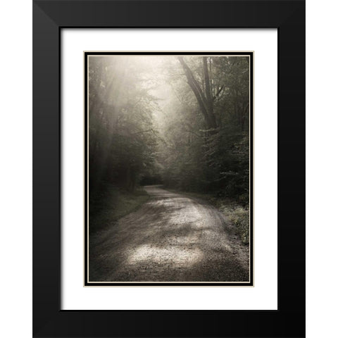 Back Country Road Black Modern Wood Framed Art Print with Double Matting by Bell, Nicholas
