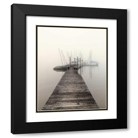 Harbor Fog Black Modern Wood Framed Art Print with Double Matting by Bell, Nicholas