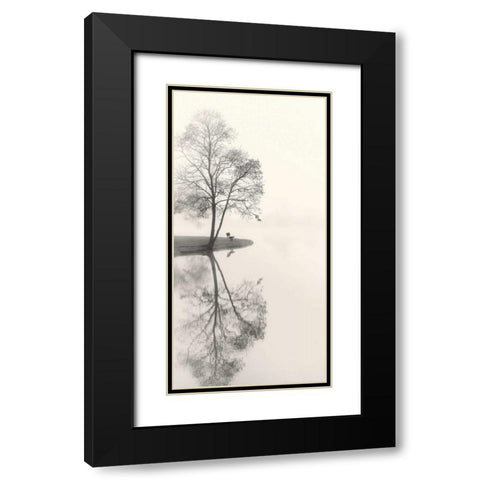 Tranquil Morning Black Modern Wood Framed Art Print with Double Matting by Bell, Nicholas