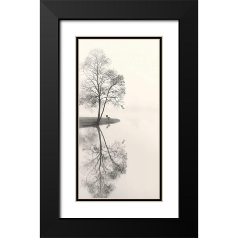Tranquil Morning Black Modern Wood Framed Art Print with Double Matting by Bell, Nicholas