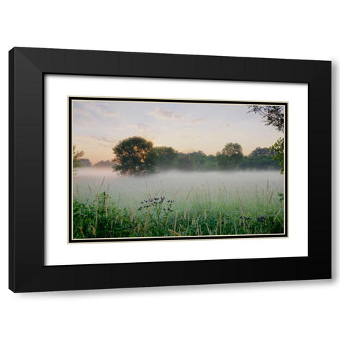 Western Plains Sunrise Black Modern Wood Framed Art Print with Double Matting by Blaustein, Alan