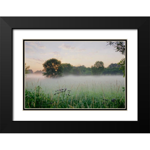 Western Plains Sunrise Black Modern Wood Framed Art Print with Double Matting by Blaustein, Alan