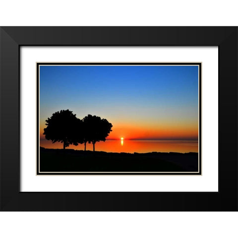 Rise and Shine Black Modern Wood Framed Art Print with Double Matting by Burdick, Chuck