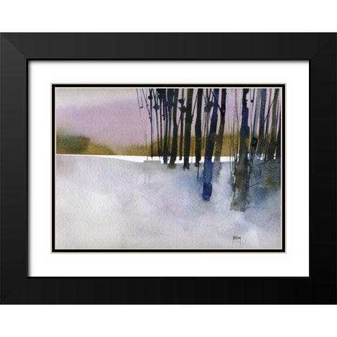 Standing By Black Modern Wood Framed Art Print with Double Matting by Bailey, Paul