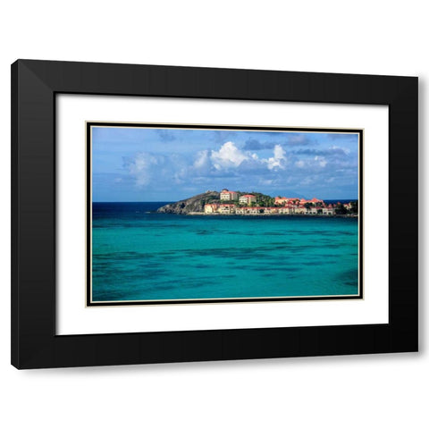 Island Haven Black Modern Wood Framed Art Print with Double Matting by Burdick, Chuck