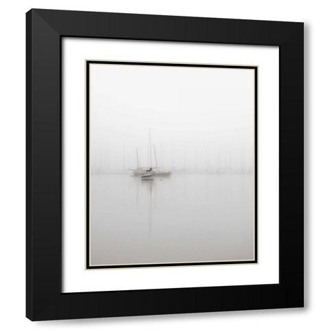 Sailboats Black Modern Wood Framed Art Print with Double Matting by Bell, Nicholas