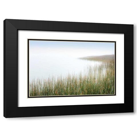Crescent Beach Calm 3 Black Modern Wood Framed Art Print with Double Matting by Blaustein, Alan