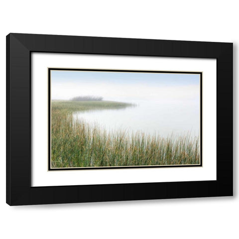 Crescent Beach Calm 2 Black Modern Wood Framed Art Print with Double Matting by Blaustein, Alan